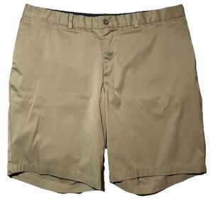 Nike Golf Dri Fit Casual Flat Front Chino Shorts Mens Size 38 Beige